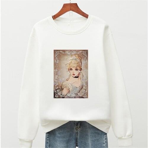 Fashion Princess Women Sweatshirt Disney O-Neck Female Clothes Streetwear Pullovers Hoodies Dropship Shirts Harajuku Shirt