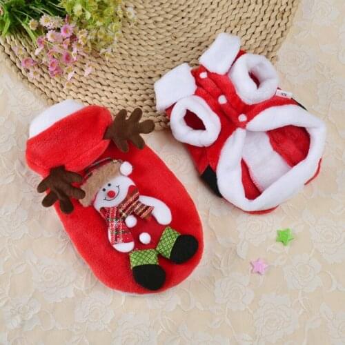 Dogs Clothes Pet Dog Jackets Vests Warm Autumn Winter Thickened Christmas Clothes Small Medium Dogs Puppy Warm Christmas Costume