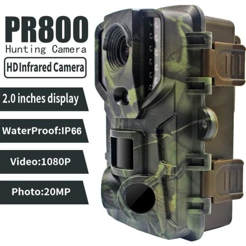 1080P PR800 Hunting Camera Trap Track 20MP Infrared Night Vision Trail Camera Waterproof IP66 Wildlife Photo Camera Foto Chasse