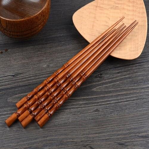 2 Pairs Chopsticks Natural Handmade Wood Chopstick Value Gift Tableware Chopsticks Japanese-style Eating Ware Chop Sticks