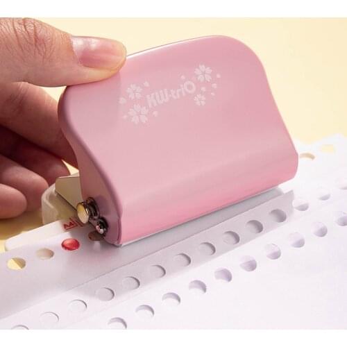 Porous Notebook Punch Mini Manual Round Hole Punching Machine Student Stationery Binding A4 Paper Pressure Six-hole Punch