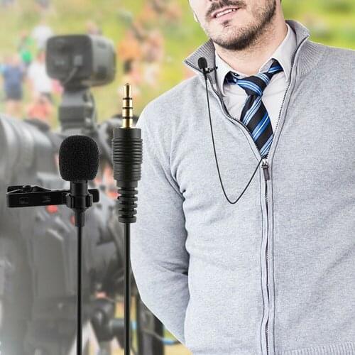 New For Phone Portable Mini Stereo HiFi Sound Quality Condenser Microphone karaoke Clip Lapel Mic