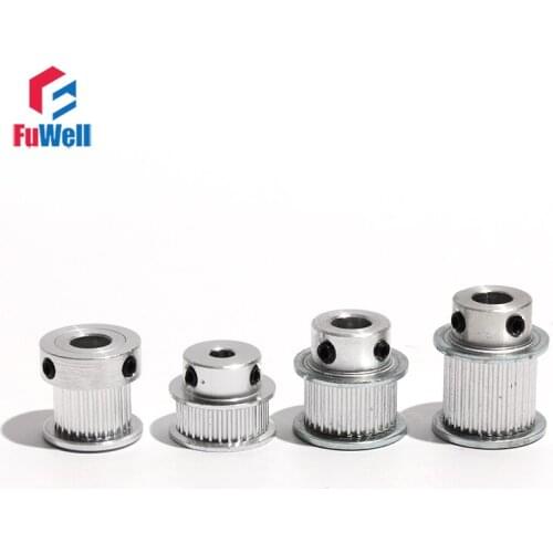 2GT-28T Timing Belt Pulley 4/5/6/6.35/8mm Bore Transmission Pulley 7/11/16mm Belt Width GT2 28Teeth Aluminum Alloy Gear Pulley