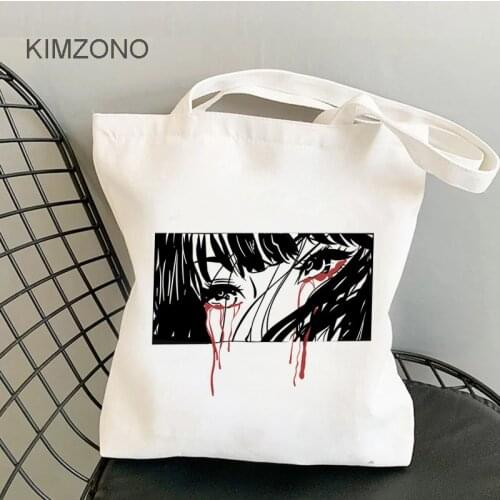 Tearful Girl shopping bag reusable bolsas de tela shopper cotton bolsa eco bag cloth reusable sacolas