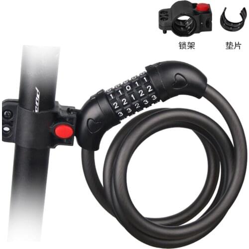 Bicycle Lock Code Key Locks Bike Cycling Password Combination Security Steel Wire Locks Bicycle Accessories Multicolor 1.2m