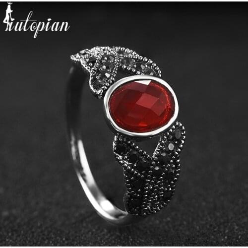 Iutopian Brand Vintage Simulated Ring Anels For Women Anti Allergy Top Quality Anti Allergy 1#G3163