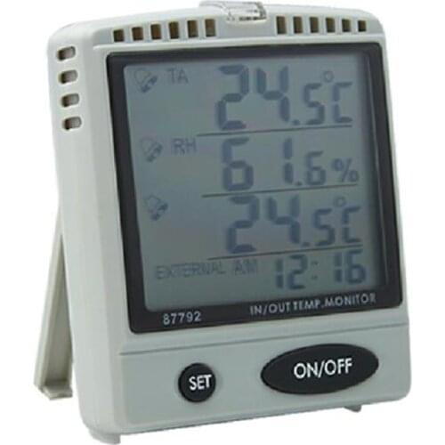 AZ87792 High-Precision Temperature and Humidity Meter Monitor Programmable Function External Temperature Probe