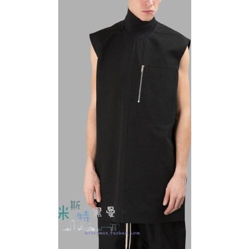 S-5XL!!!2018 The long vest in the top of the fashion collar zipper jacket