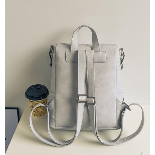 Lady Shoulder Bag Rucksack Leather Satchel Travel School Backpack College Bags