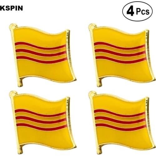 Stripe Vietnam Flag Pin Lapel Pin Badge Brooch Icons 4pcs