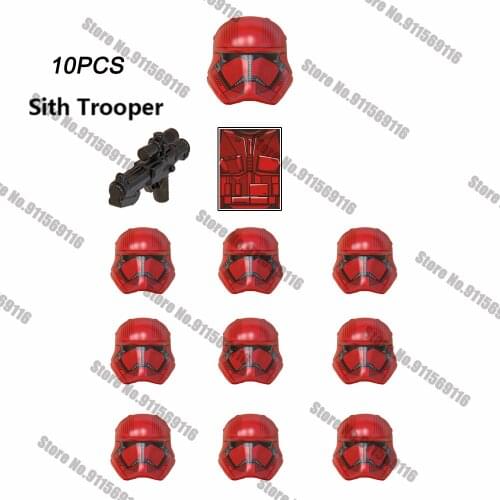 10PCS First Order Sith Troopers Pilot Building Blocks Bricks Star Action Figure Wars Toys Kids