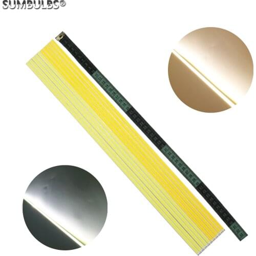 10pcs/lot 500mm flexible LED COB Strip 12V 12W Lamp for Lighting Decor Bulbs cold warm White Color 60cm Bendable LED Bar Lights