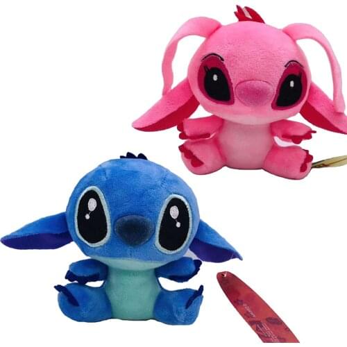 10CM Lilo & Stitch Stitch Angel Plush Doll Pendant Childrens Toys Birthday Christmas Gifts