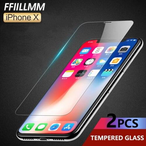 2Pcs/lot Protective Film For iPhone X XS XR HD Tempered Glass For iPhone XS MAX Full Screen Protectors For iPhone X XS MAX XR