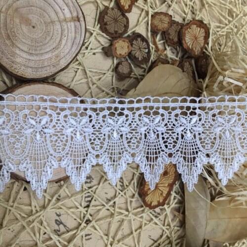 2017 Hot Sales High Quality French Chemical Lace Fabric Water Soluble White Color Nigerian Guipure Wedding African Cord Lace
