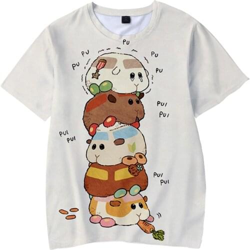 2021 Pui Pui Molcar Tshirt 3D O-Neck Women Men Tshirt Summer Short Sleeve Harajuku Streetwear Japanese Carton Clothes