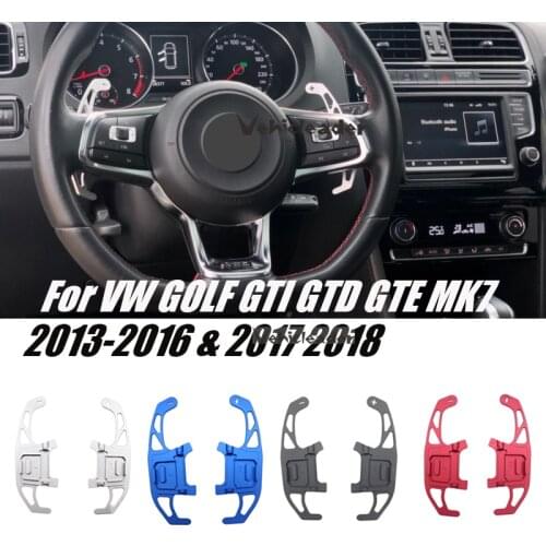 2X Car Steering Wheel Paddle Shift Extend Extension Shifter Aluminum For VW GOLF GTI R GTD GTE MK7 7 POLO GTI Scirocco 2014-2019