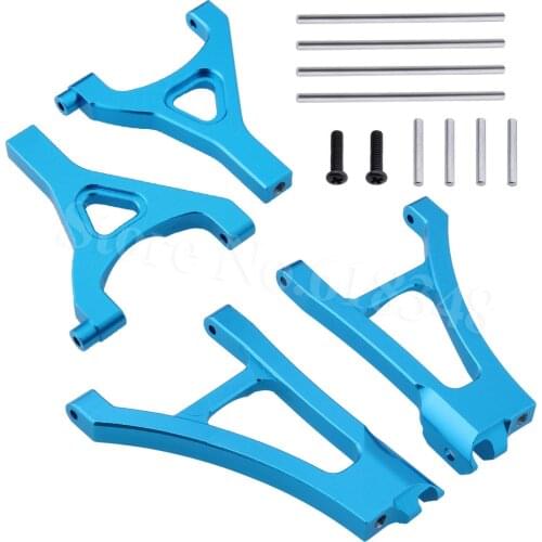 4-Pack Aluminum Front Suspension Arm Set Upper & Lower (L/R) For Traxxas 1/16 Slash 4WD RC Car 7031 Hop Up Parts A-Arms Upgrade