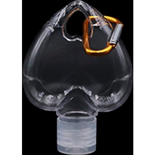 50ml Portable Travel Heart shape Empty Refillable Bottle With Key Ring