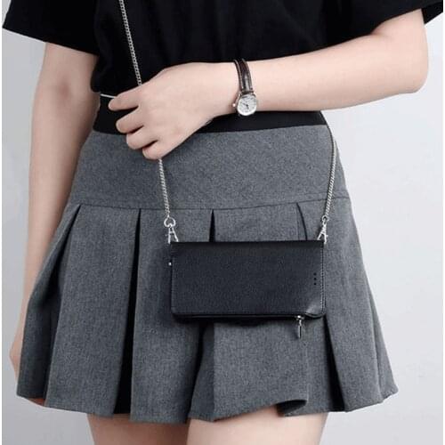 For Huawei P40 Lite P30 Pro Case with Zipper Coin Purse Strap Cord Chain Card Slot Wallet Shoulder Bag Flip Case Mate20 Mate30