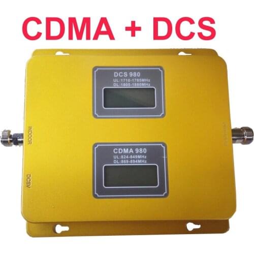 Lcd display cdma 800mhz+DCS 1800Mhz repeater dual band signal amplifer mobile phone signal booster CDMA repeater 4G LTE booster