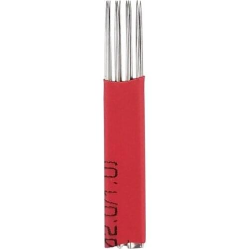 Professional Small Size 4 Raws Permanent Makeup Eyebrow Tattoo Needles Disposable Manual Microblading Blade Pins Tattoo