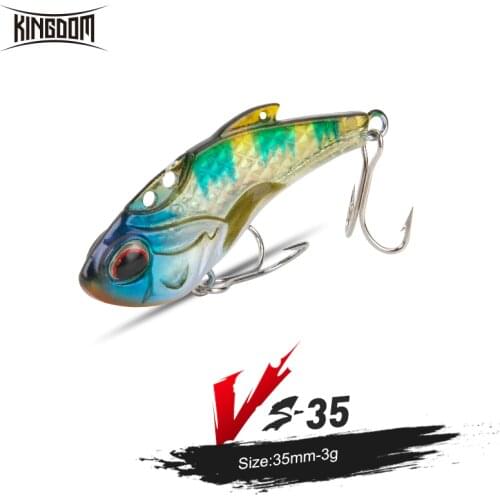 Kingdom VS-35 Micro Fly VIB Fishing Lures 35mm 3g Sinking Wobblers ABS Material Artificial Plastic Hard Bait Fishing Lure Tackle
