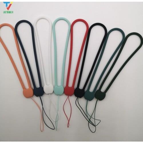 Short Silicone Cell Phone Lanyard Holder Phone Wrist Straps Lanyards Keychain Strap ID Card Gym USB Badge Cord Hanging Rope