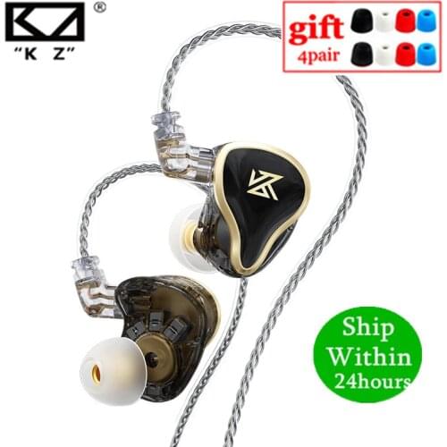 KZ ZAS 7BA 1DD Hybrid In-ear Earphones 16 Unit PCB Crossover Board Metal HIFI Music Sport Headset KZ ZSX ZAX VX ZSNPRO AS12 AST