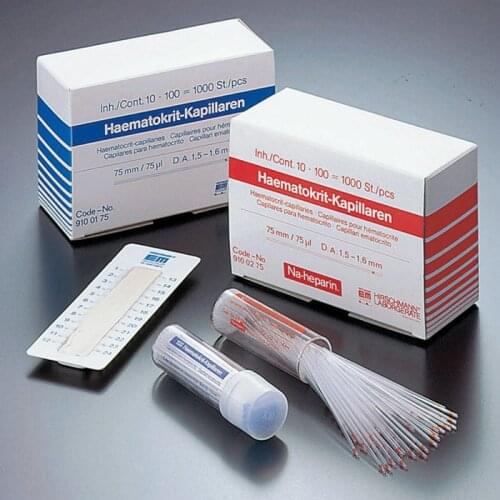Lab medicine 1000pcs 75mm/75ul glass Blood specific capillary glass capillary tube Blood volume pipette
