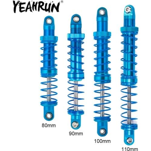 YEAHRUN Oil Adjustable Metal Shock Absorber Damper 80mm 90mm 100mm 110mm for 1:10 Axial SCX10 TRX4 D90 RC Truck Crawler Car Part