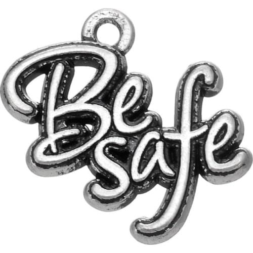 Skyrim 10Pcs/lot Be Safe Zinc Alloy Message Charm Fashion Jewelry