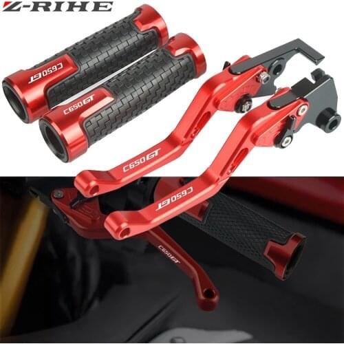 Motorcycle Accessories Adjustable Folding Brake Clutch Levers Handlebar Hand Grips for BMW C650GT C 650GT C650 GT 2011-2017 2016