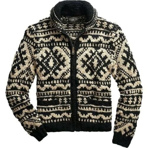 Mens Winter Sweater 2021 Autumn Casual Long Sleeve Jacquard Knitted Sweater S-4XL Oversized Sweaters Zipper Cardigan Men Coat