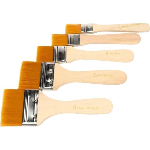 Nylon Hair Painting Brush For DIY RC Epoxy Resin Oil Watercolor Water Powder Propylene Acrylic Paint Brushes School Art