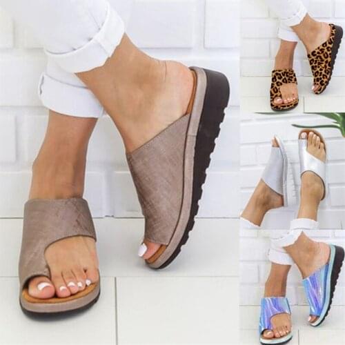 Non-slip Platform Wedges Slippers Women Sandals Slippers Beach Shoes Femmes Sandales Flip Flops Casual Foot Correction Sandal