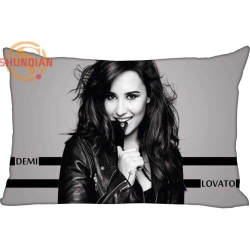 New Custom Demi Lovato Pillowcase Zippered Rectangle Pillow Cover Cases Size 45X35cm,40x60cm,45X75cm,50X75cm(Two sides)
