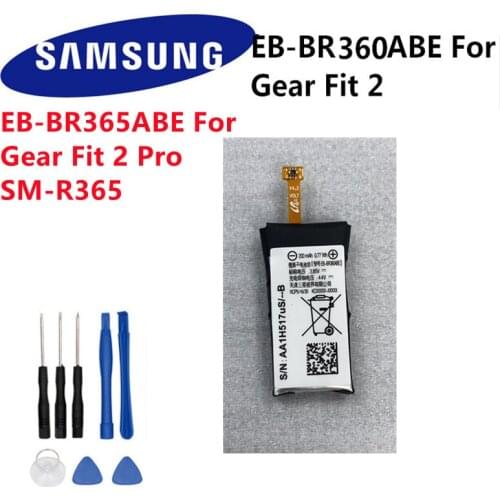 Samsung Original Replacement Battery EB-BR360ABE For Samsung Gear Fit 2 SM-R360 R360 Smart Watch Authentic Battery 200mAh