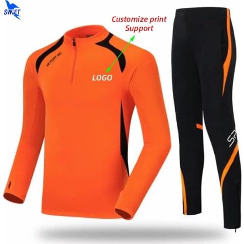 Autumn Winter Football Tracksuits Men & Kids Long Sleeve Soccer Jerseys Children Outdoor Running Training Sport Suits Sportswear