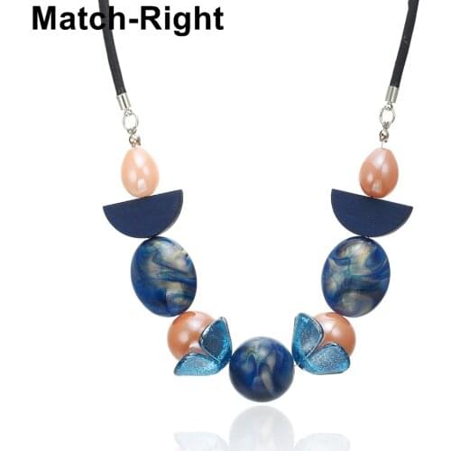 Match-Right Necklaces & Pendants Women Statement/Beads/Flower/Lady/Big/Choker Necklace Pendants for Women Fashion Jewelry NR155