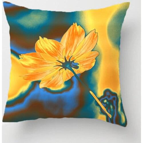 Pop Art Close-Up Yellow Cosmos Flower Throw Pillow Case Decorative Cushion Cover Pillowcase Customize Gift By LVSURE For Car