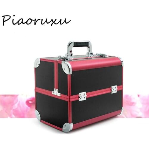 Portable Professional Cosmetic Bag Suitcases For Cosmetics Large Capacity Women Travel Makeup Bags Box Manicure Cosmetology Case