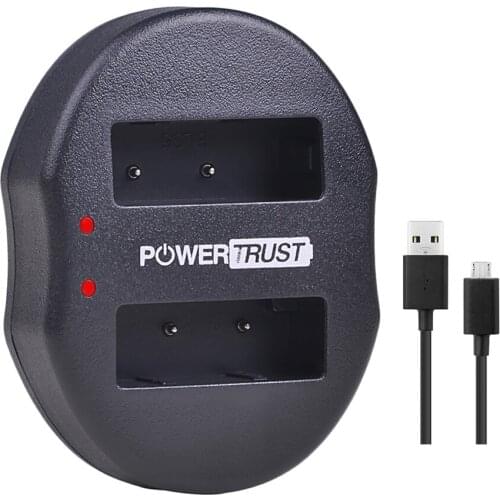 PowerTrust 1x BLS-5 BLS5 Bls50 Dual USB Charger for Olympus OM-D E-M10, PEN E-PL2, E-PL5, E-PL6, E-PM2, Stylus 1 Camera Battery