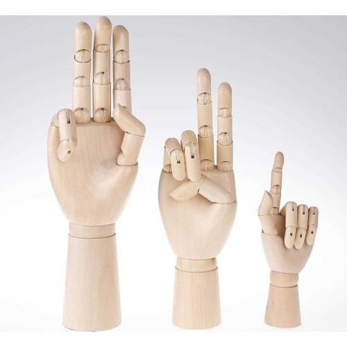 Drawing Sketch Mannequin Model Home Decor Human Artist Models Flexible Wooden Mannequin Hand Figure Left/Right 12 10 7 Inch