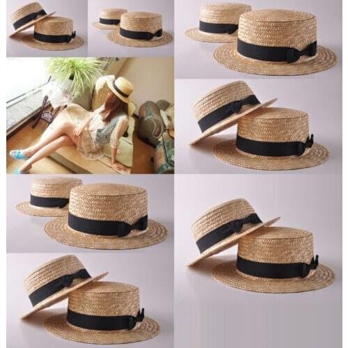 Lady Mother Child Matching Colorful Women Handmade Straw Hat Beach Summer Sun