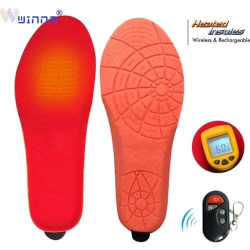 Heating Foot Insoles Winter Warm Electric Smart Wireless Remote Control Heating Insoles Outdoor Camping Ski Heating Insoles