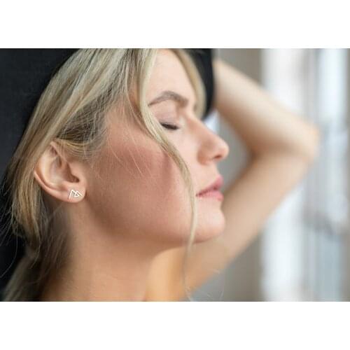 Stylish Mountain Earring For Girls Women Geometric Triangle Peace Design Jewelry Party Daily Wear Boucle D'oreille