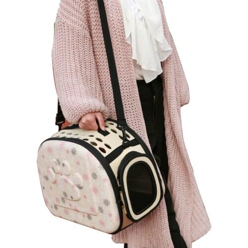 Pet Bag Portable Cats Handbag Foldable Travel Bag Puppy Carrying Mesh Shoulder Pet Bags S/M/L