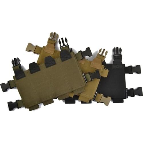 TwinFalcons Tactical Quadruple SMG Open Top Elastic Mag Panel Magazine Pouch Military Airsoft Tactical TW-M068