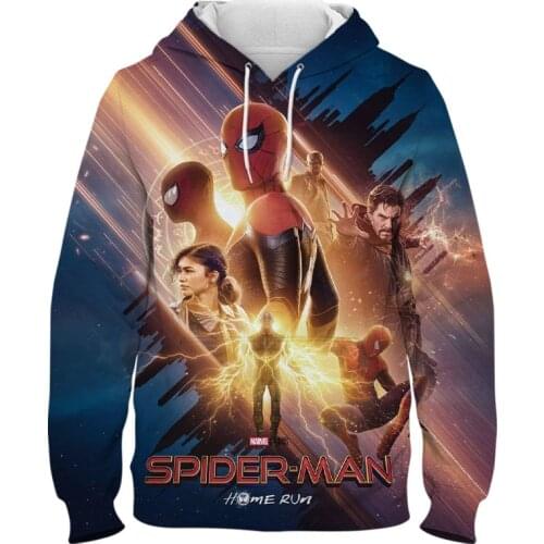 Marvel Spiderman 3D Print Hoodies Men Women Children Spider-Man Fashion Sweatshirts Boy Girl Kids Cool Pullover Streetwear Tops
